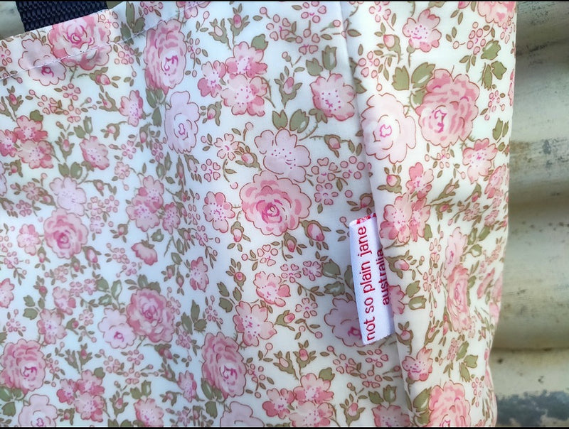 large shopper bags - liberty laminated fabric