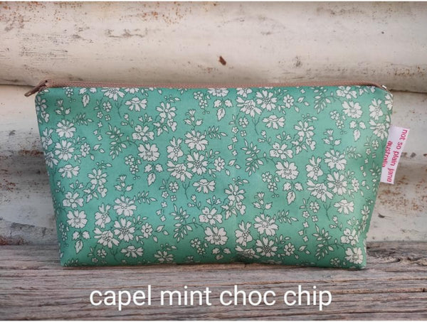 make-up bags - liberty laminated fabric